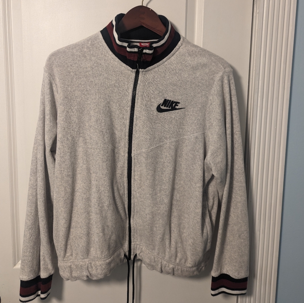 Large Retro Sport Nike Zip-Up Football Frenzy Athletic Jacket